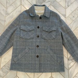 Blue plaid shacket